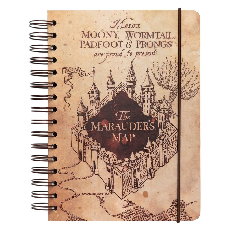 Cuaderno A5 Mapa del Merodeador Harry Potter - Frikibase.com