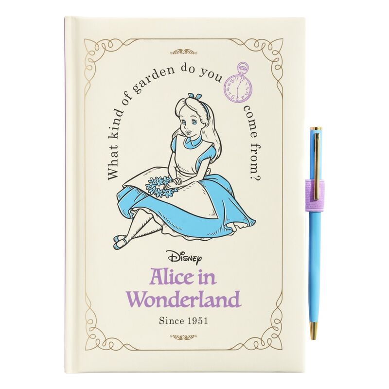 Cuaderno A5 premium + boligrafo Alicia en el Pais de las Maravillas Disney - Frikibase.com