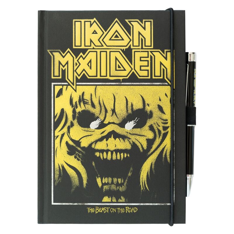 Cuaderno A5 premium + boligrafo proyector Iron Maiden - Frikibase.com