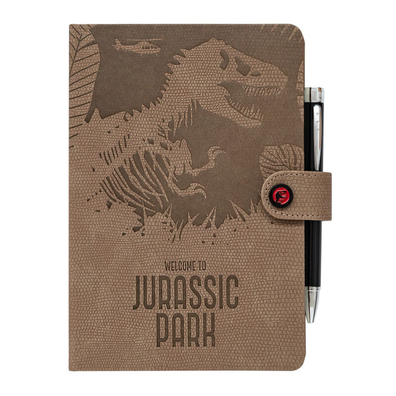 Cuaderno A5 premium + boligrafo proyector Jurassic Park - Frikibase.com