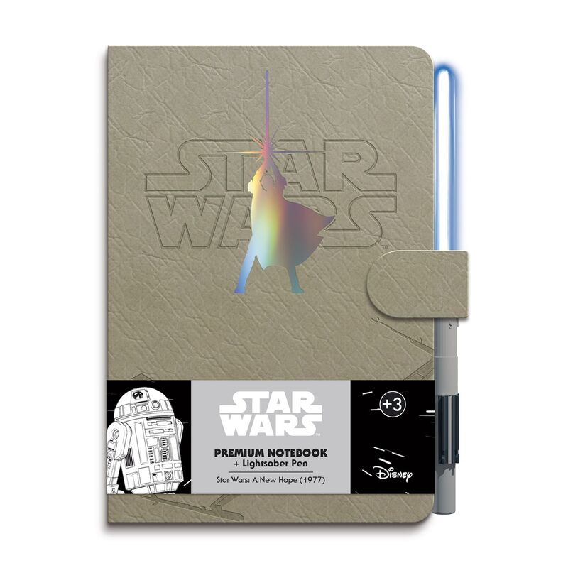 Cuaderno A5 premium + boligrafo sable de luz Luke Skywalker Star Wars - Frikibase.com