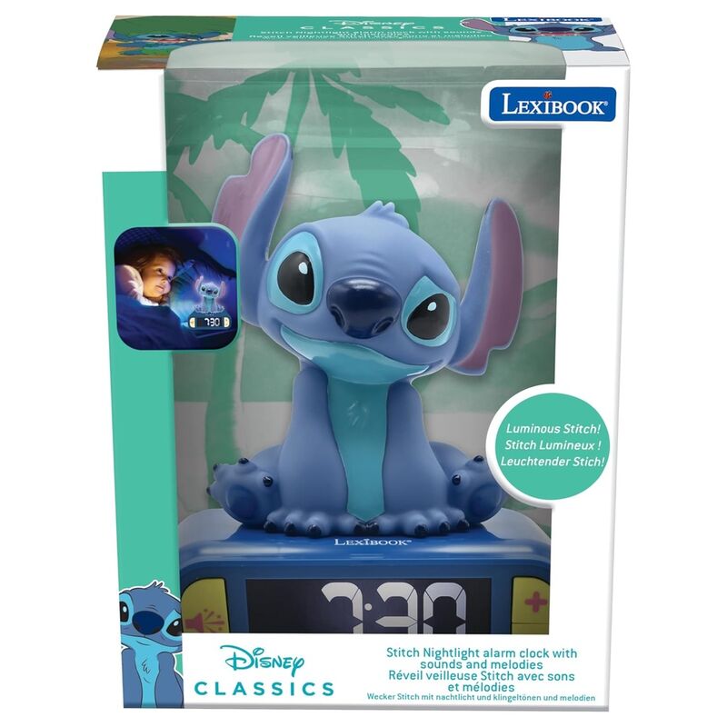 Despertador 3D digital Stitch Disney luz y sonido - Frikibase.com