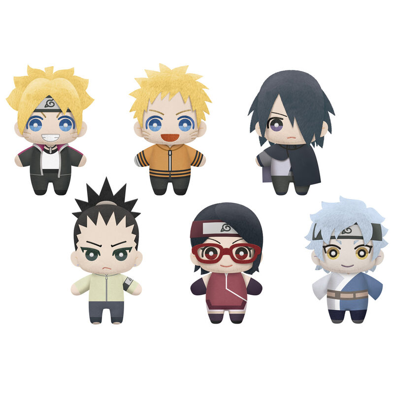 Expositor 9 Peluches Tomonui Naruto Next Generations Boruto 12cm - Frikibase.com