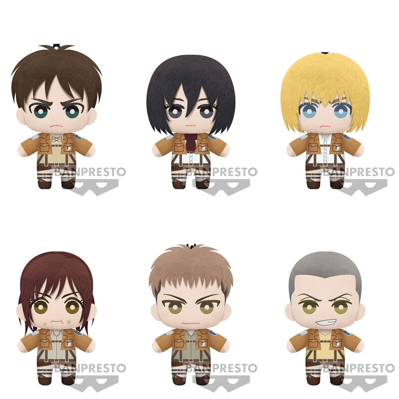 Expositor 9 Peluches Tomonui Series 1 Attack on Titan 15cm (surtido) - Frikibase.com