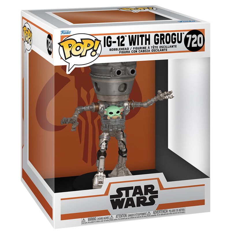 Funko POP Deluxe Star Wars The Mandalorian IG-12 with Grogu - Frikibase.com