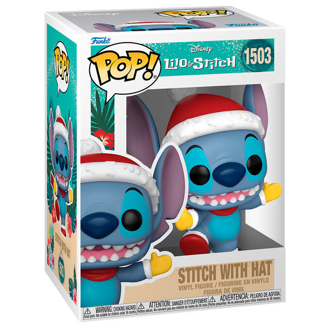 Funko POP Disney Stitch with Santa Hat - Frikibase.com