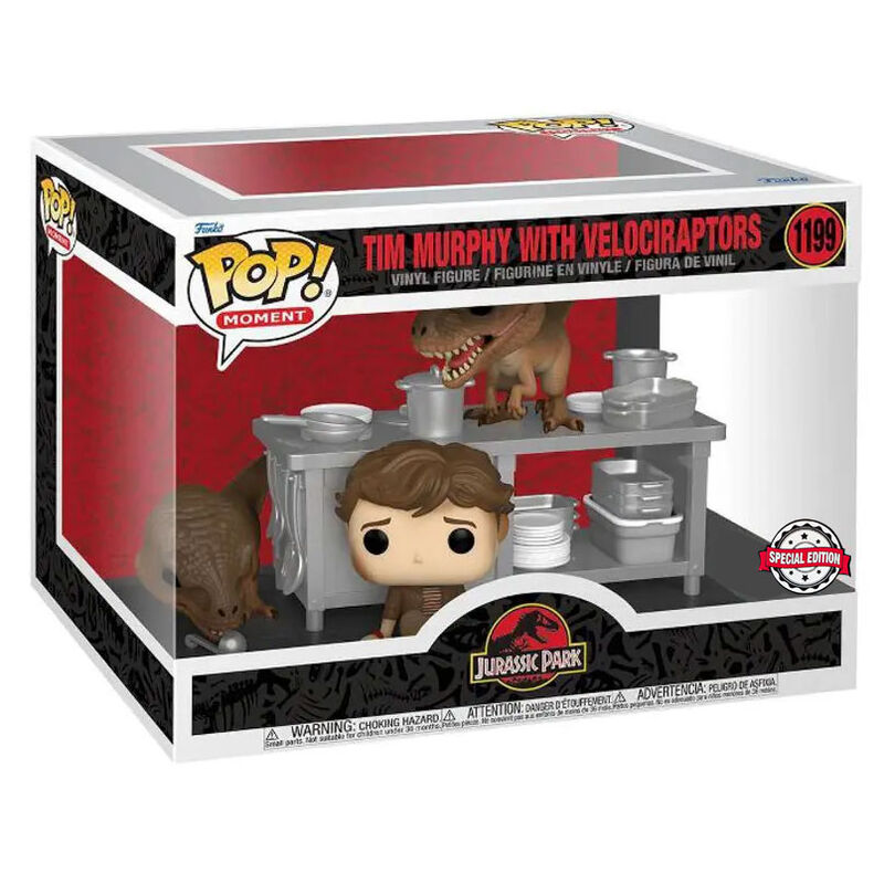 Funko POP Jurassic Park Tim & Velociraptors Exclusivo - Frikibase.com