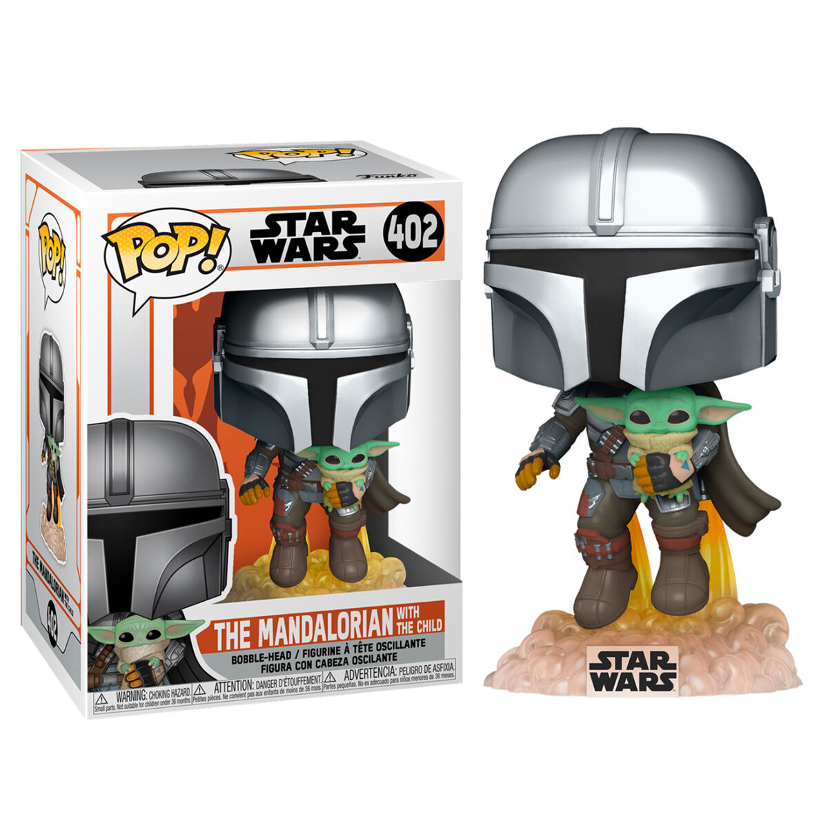 Funko POP Star Wars The Mandalorian Mando Flying with Jet Pack - Frikibase.com