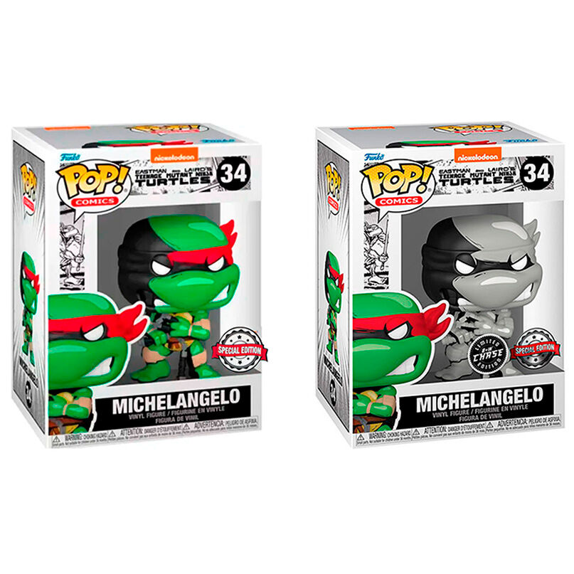 Funko POP Tortugas Ninja Michelangelo Exclusivo (5+1 Chase) - Frikibase.com