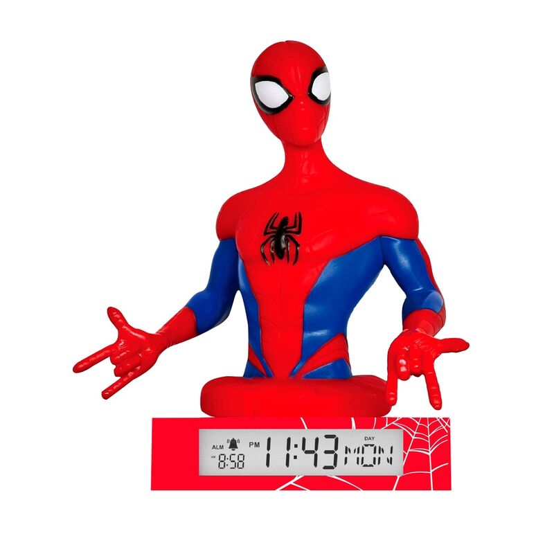 Lampara 3D con despertador Spiderman Marvel - Frikibase.com