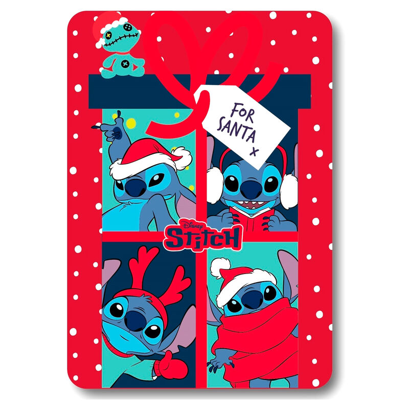 Manta polar Navidad Stitch Disney - Frikibase.com