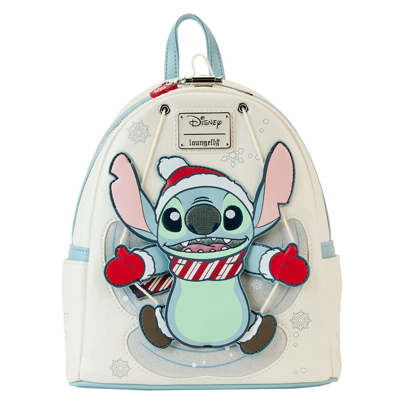 Mochila glitter Holiday Snow Angel Stitch Disney Loungefly 26cm - Frikibase.com