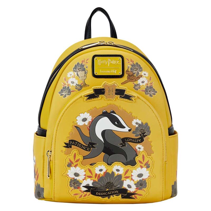 Mochila Hufflepuff House Floral Harry Potter Loungefly 26cm - Frikibase.com