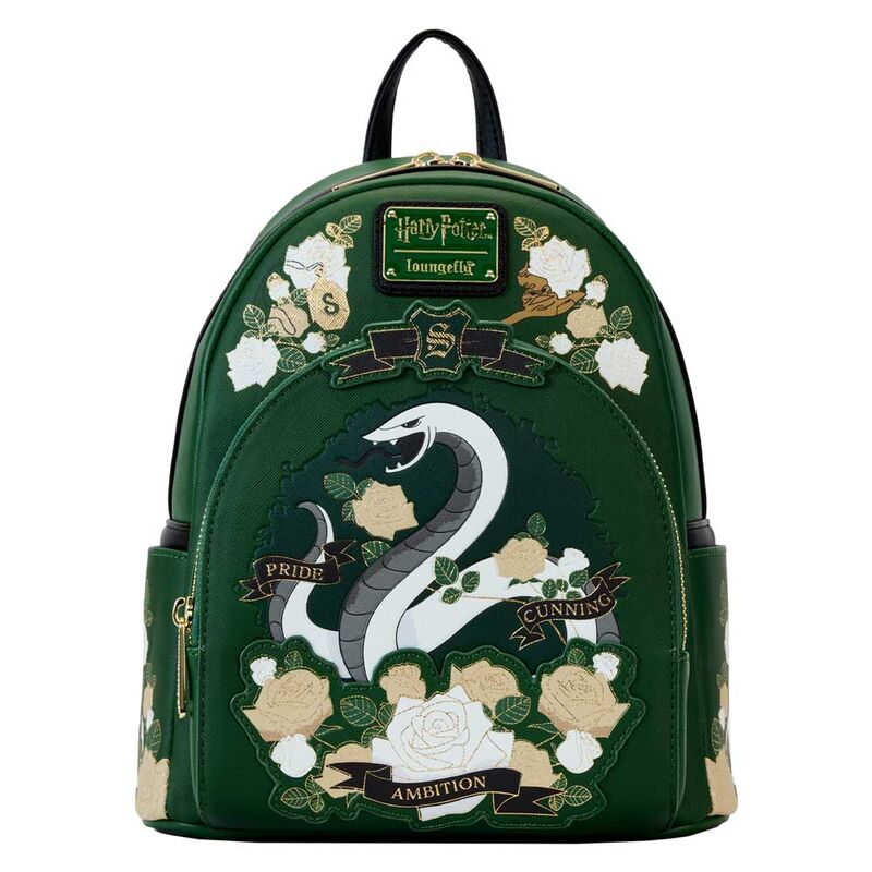 Mochila Slytherin House Floral Harry Potter Loungefly 26cm - Frikibase.com