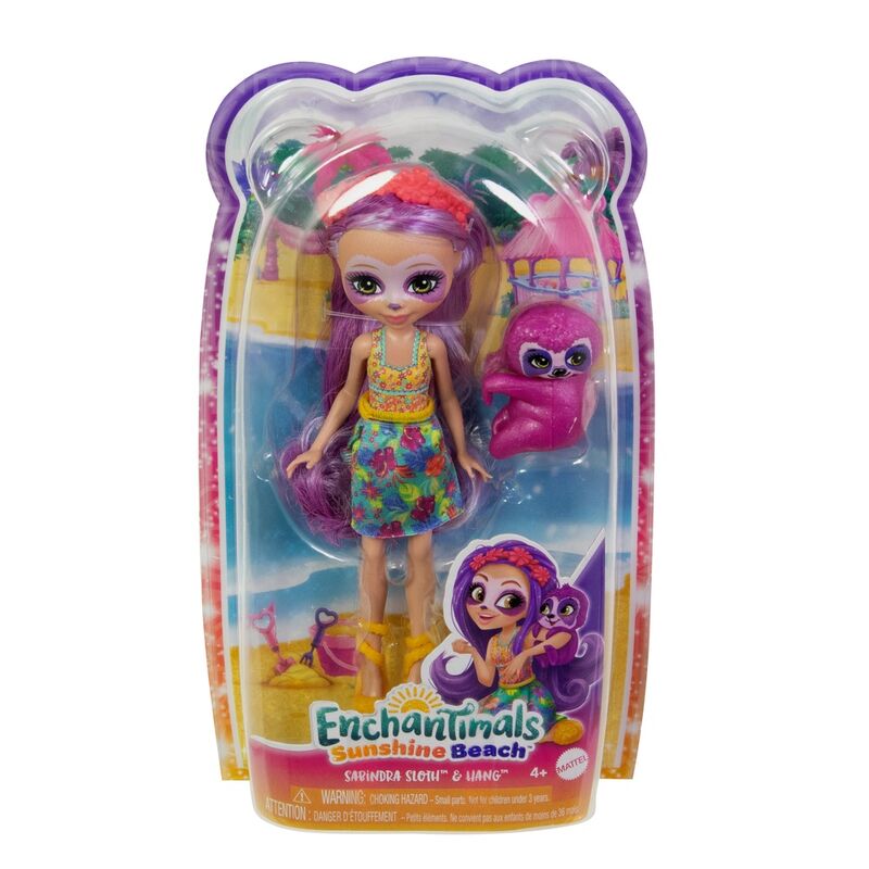 Muñeca Sabindra Sloth Sunshine Beach Enchantimals - Frikibase.com