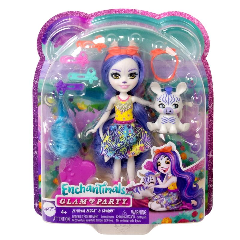 Muñeca Zemirah Zebra Glam Party Enchantimals - Frikibase.com