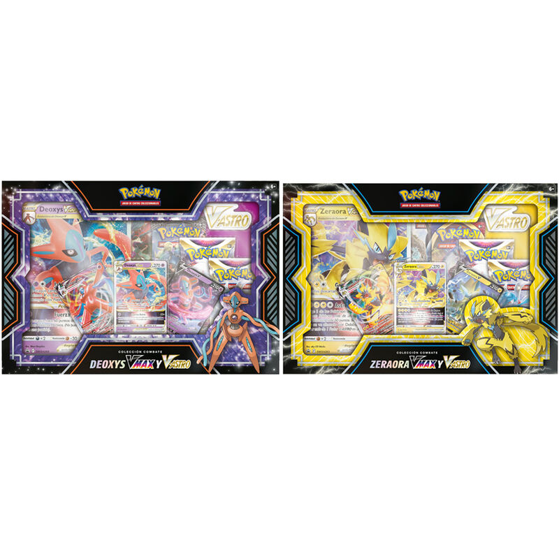 Pack 6 blisters  Coleccionables Deoxys Vmax & Zeraora Vmax Pokemon (surtido) español - Frikibase.com