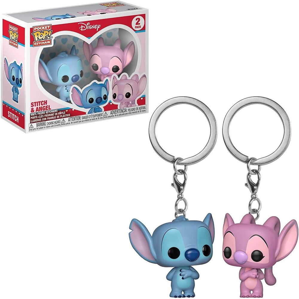 Pack llaveros Pocket POP Disney Stitch & Angel - Frikibase.com