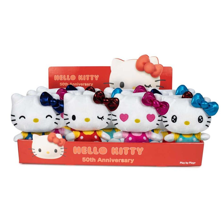 Peluche 50th Anniversary Hello Kitty 22cm (surtido) - Frikibase.com