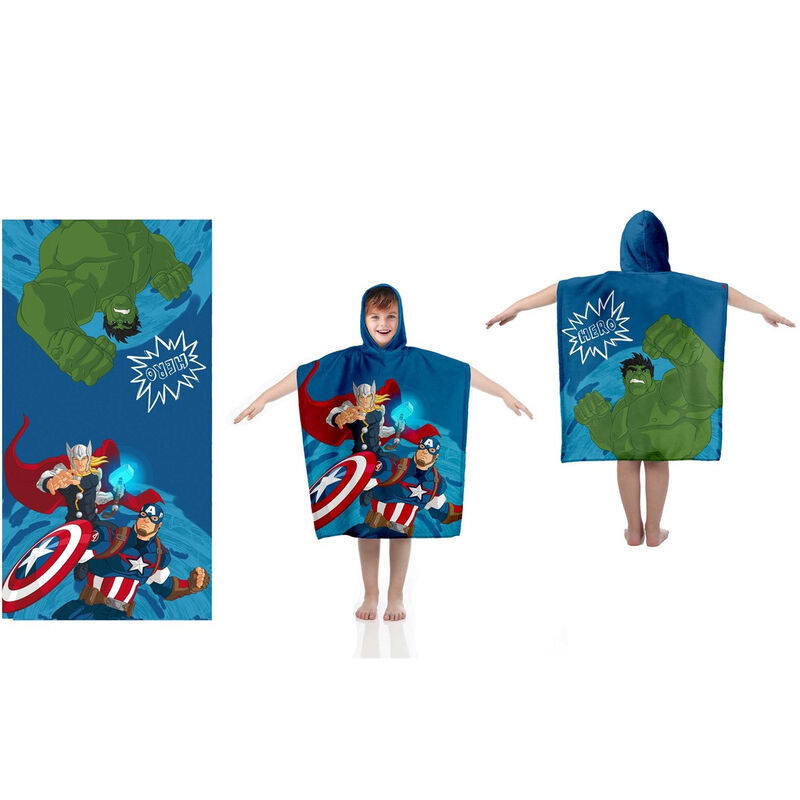 Poncho toalla Los Vengadores Avengers Marvel algodon - Frikibase.com