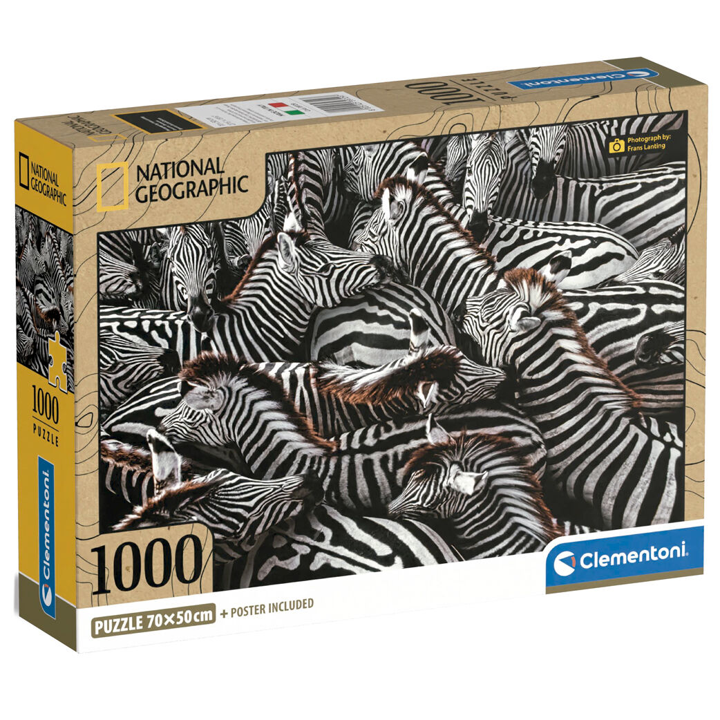 Puzzle Zebras in Holding Pen National Geographic 1000pzs - Frikibase.com