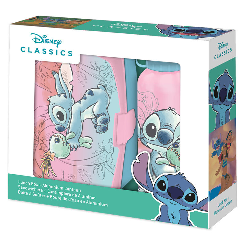 Sandwichera + cantimplora aluminio Stitch Disney 500ml - Frikibase.com