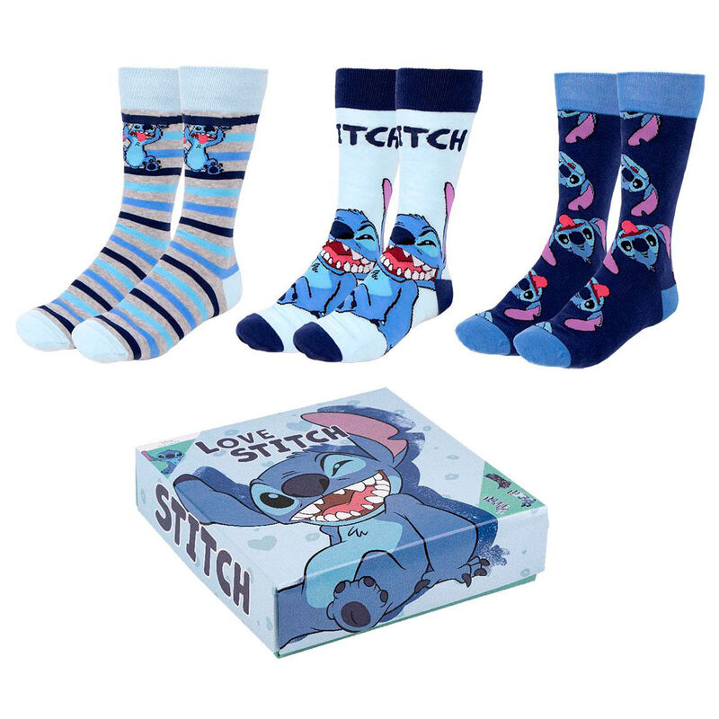 Set 3 calcetines Stitch Disney adulto - Frikibase.com