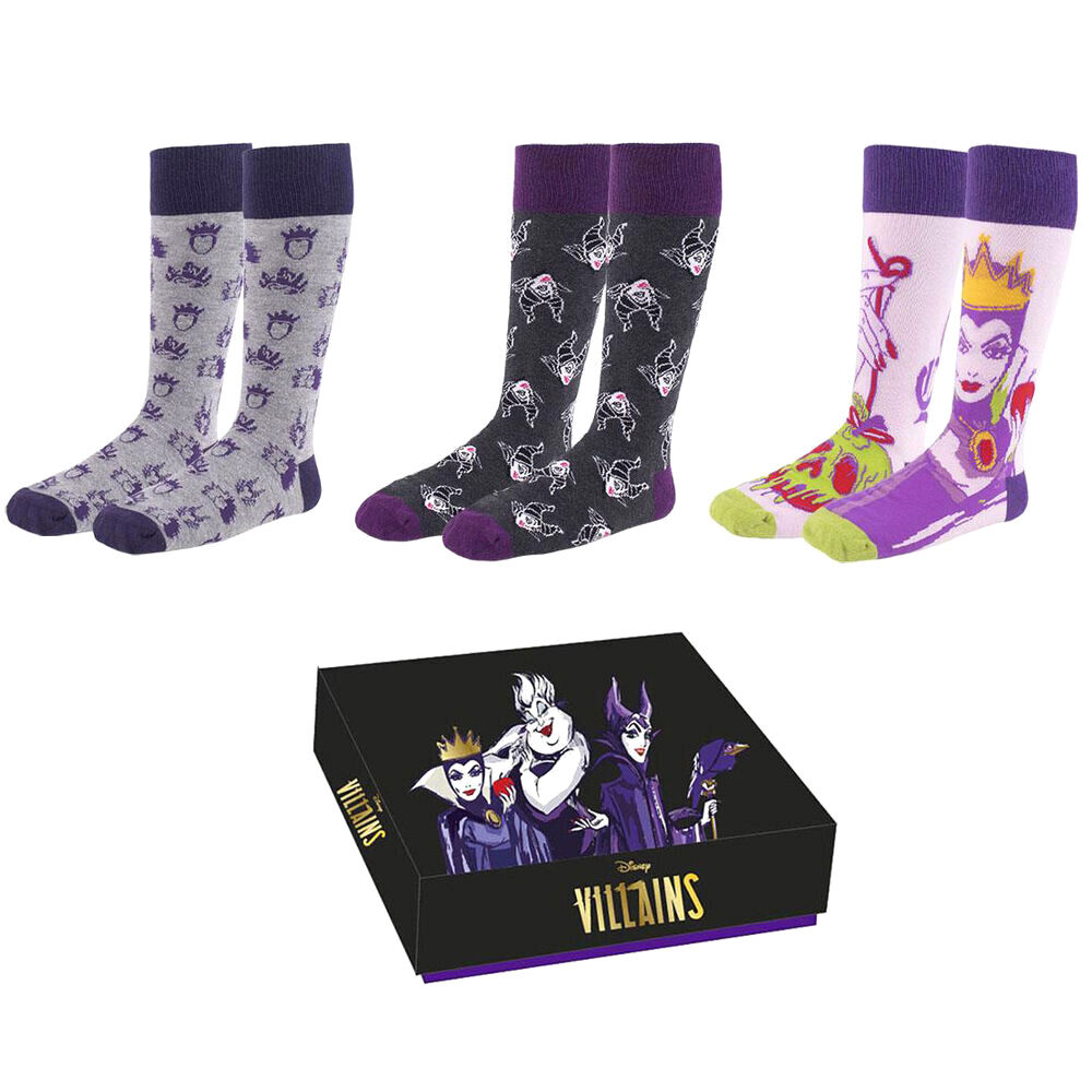 Set 3 calcetines Villanas Disney - Frikibase.com