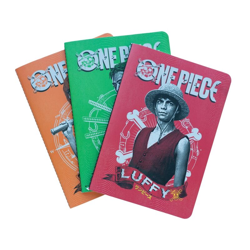 Set 3 cuadernos A5 One Piece - Frikibase.com