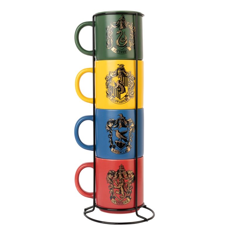 Set 4 tazas Harry Potter 300ml - Frikibase.com