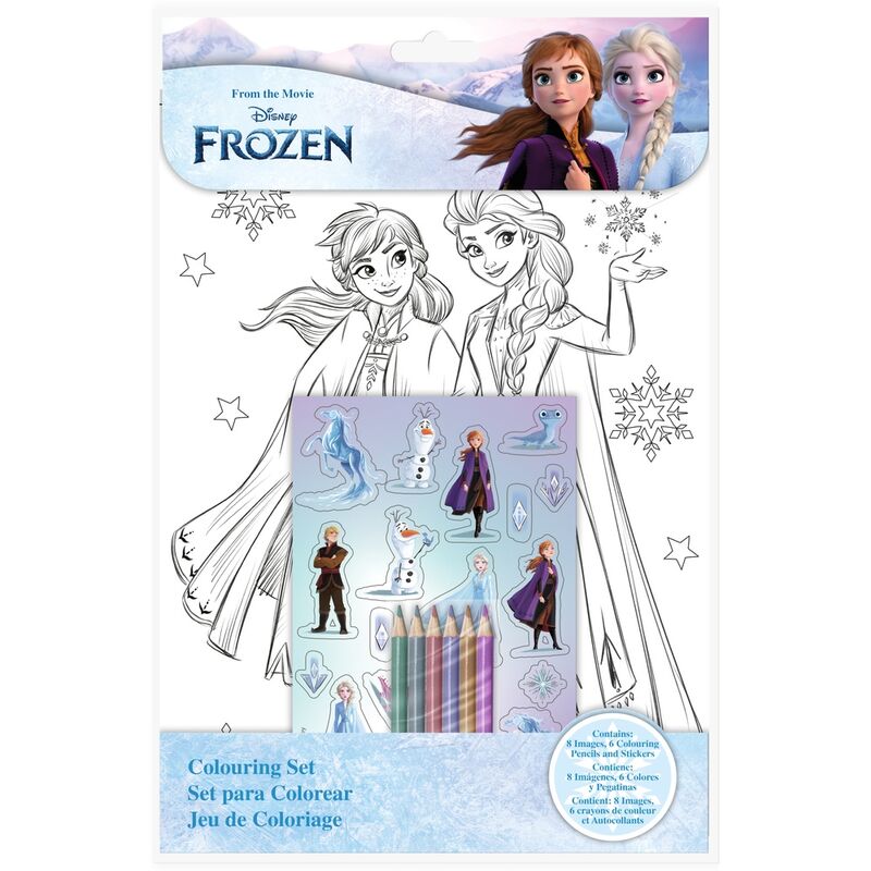 Set colorear con pegatinas Frozen Disney - Frikibase.com