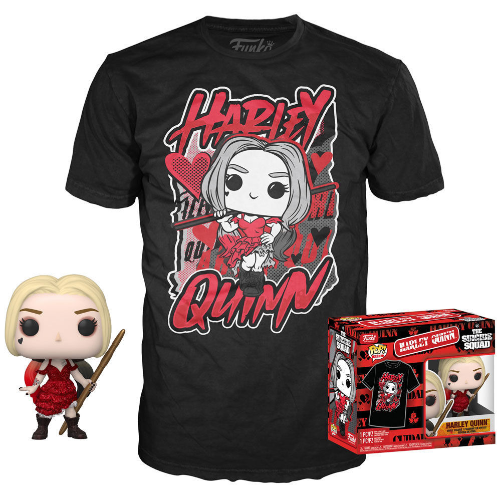 Set figura POP & Tee DC Comics Escuadron Suicida Harley Quinn - Frikibase.com