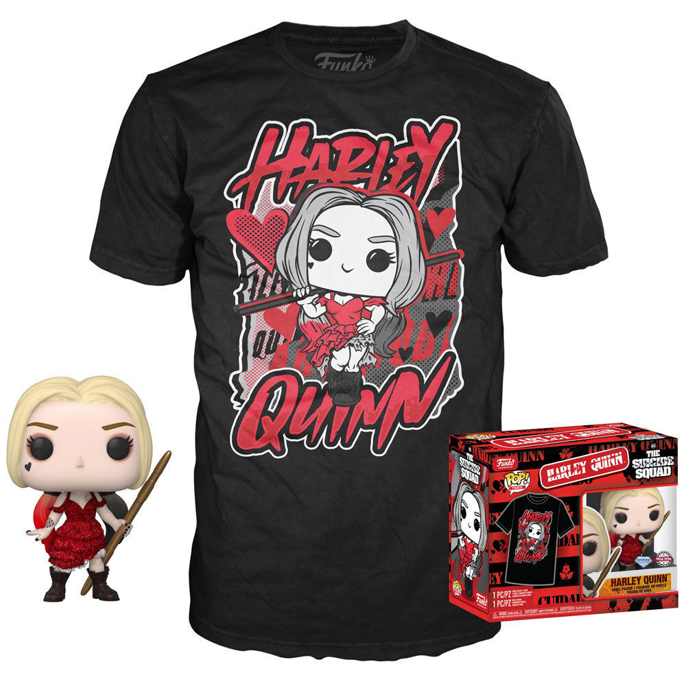 Set figura POP & Tee DC Comics Escuadron Suicida Harley Quinn - Frikibase.com