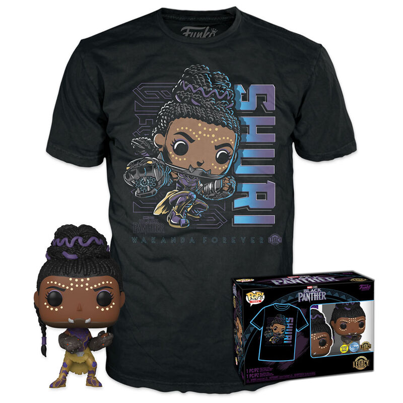 Set figura POP & Tee Marvel Black Panther Shury Exclusivo - Frikibase.com