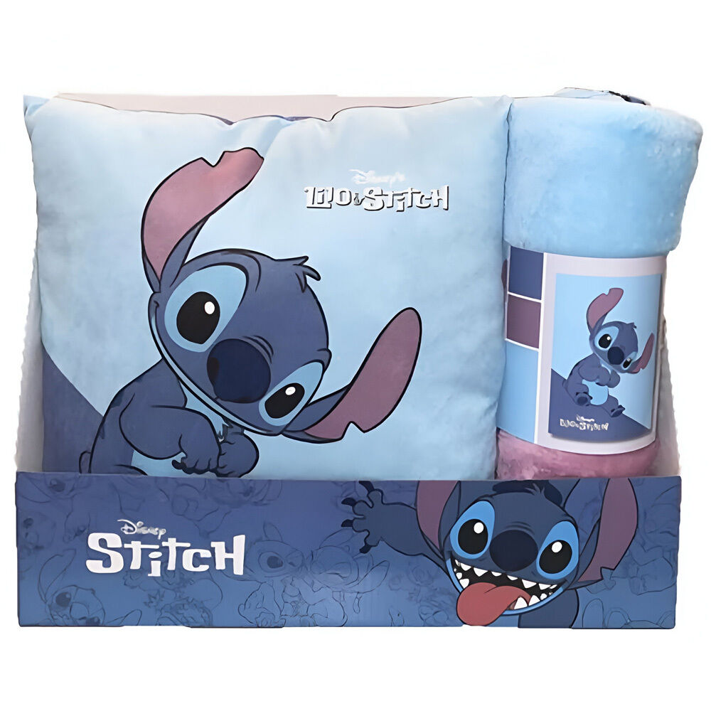 Set manta polar + cojin Stitch Disney - Frikibase.com