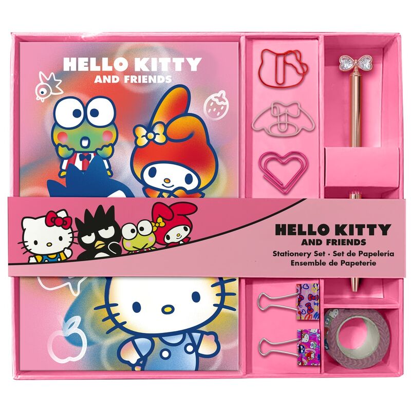 Set papeleria cuaderno + accesorios Hello Kitty - Frikibase.com