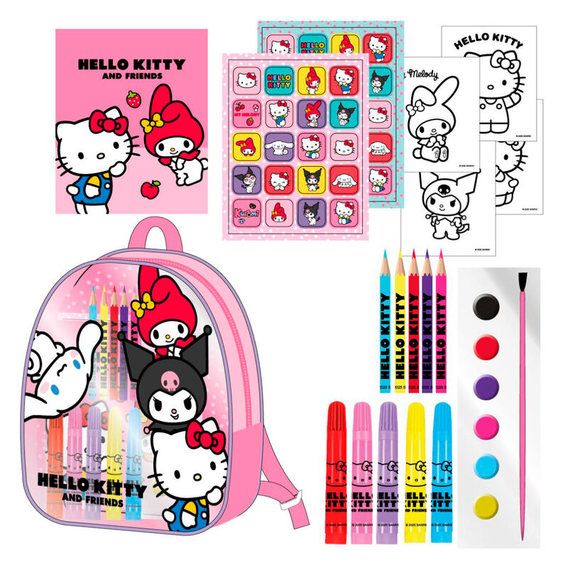 Set papeleria mochila Hello Kitty - Frikibase.com