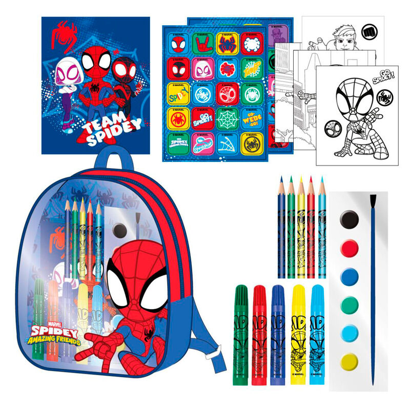 Set papeleria mochila Spidey and His Amazing Friends Marvel - Frikibase.com