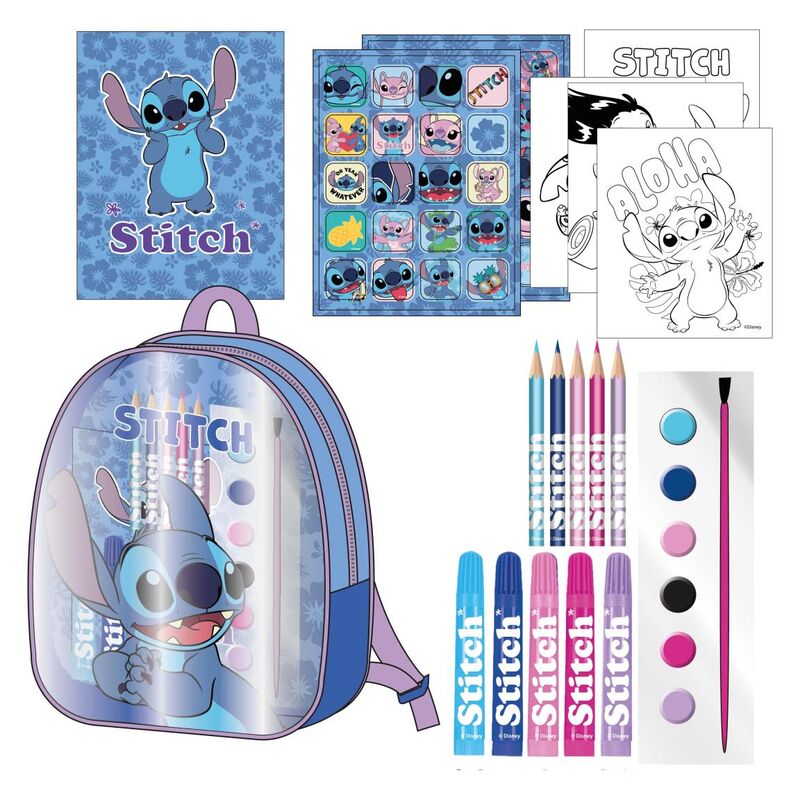 Set papeleria mochila Stitch Disney - Frikibase.com