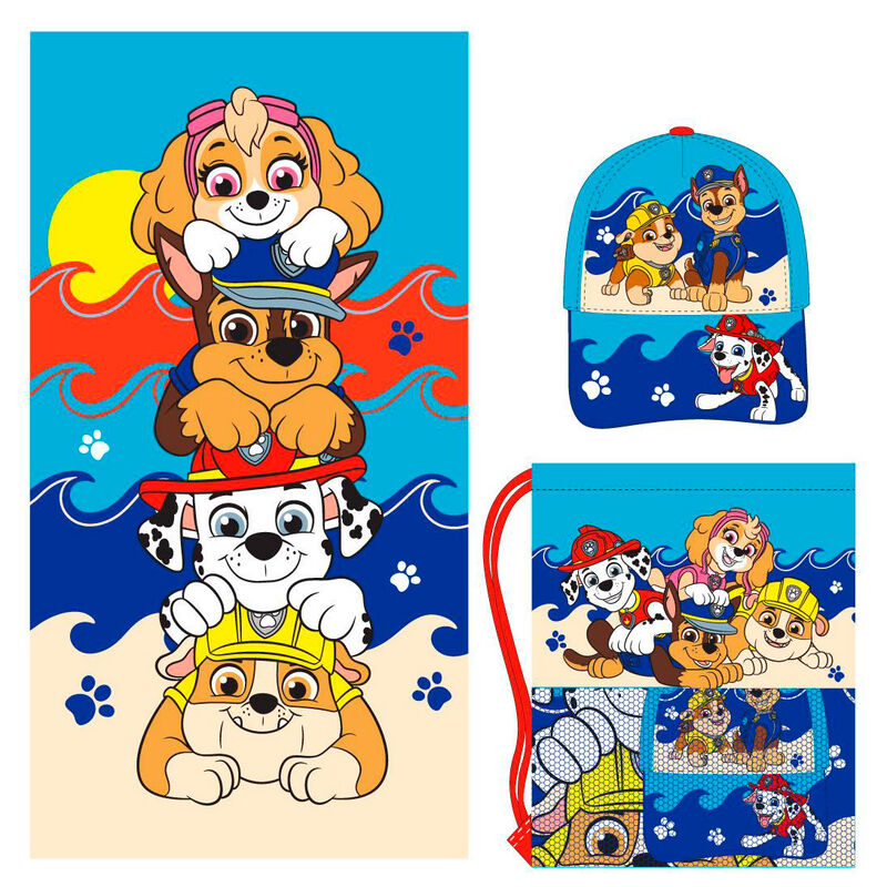 Set toalla + saco + gorra Patrulla Canina Paw Patrol - Frikibase.com