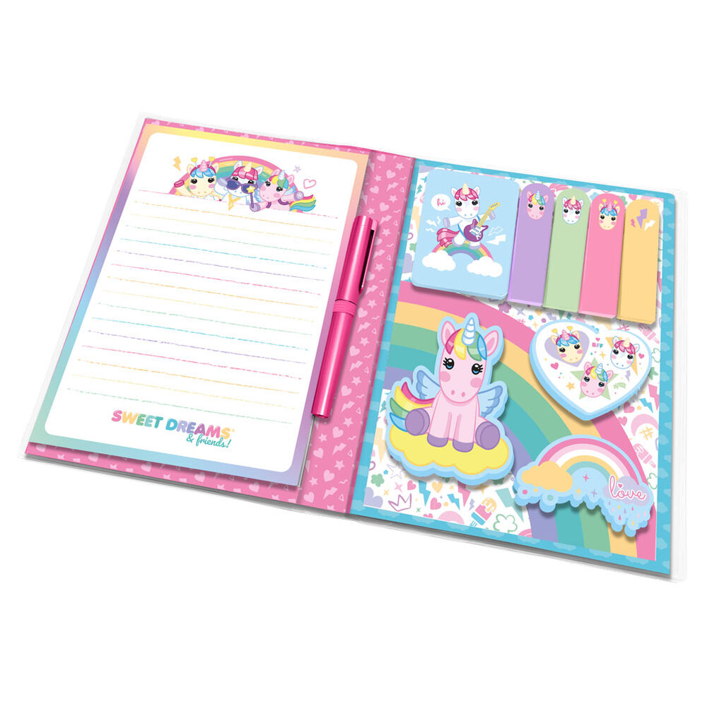 Set papeleria cuaderno + pegatinas Sweet Dreams - Frikibase.com