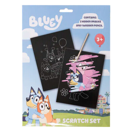 Set papeleria Scratch Art Bluey - Frikibase.com