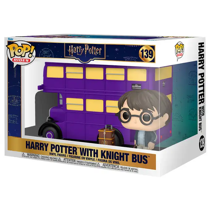 Figura POP Rides Super Deluxe Harry Potter - Harry Potter with Knight Bus - Frikibase.com