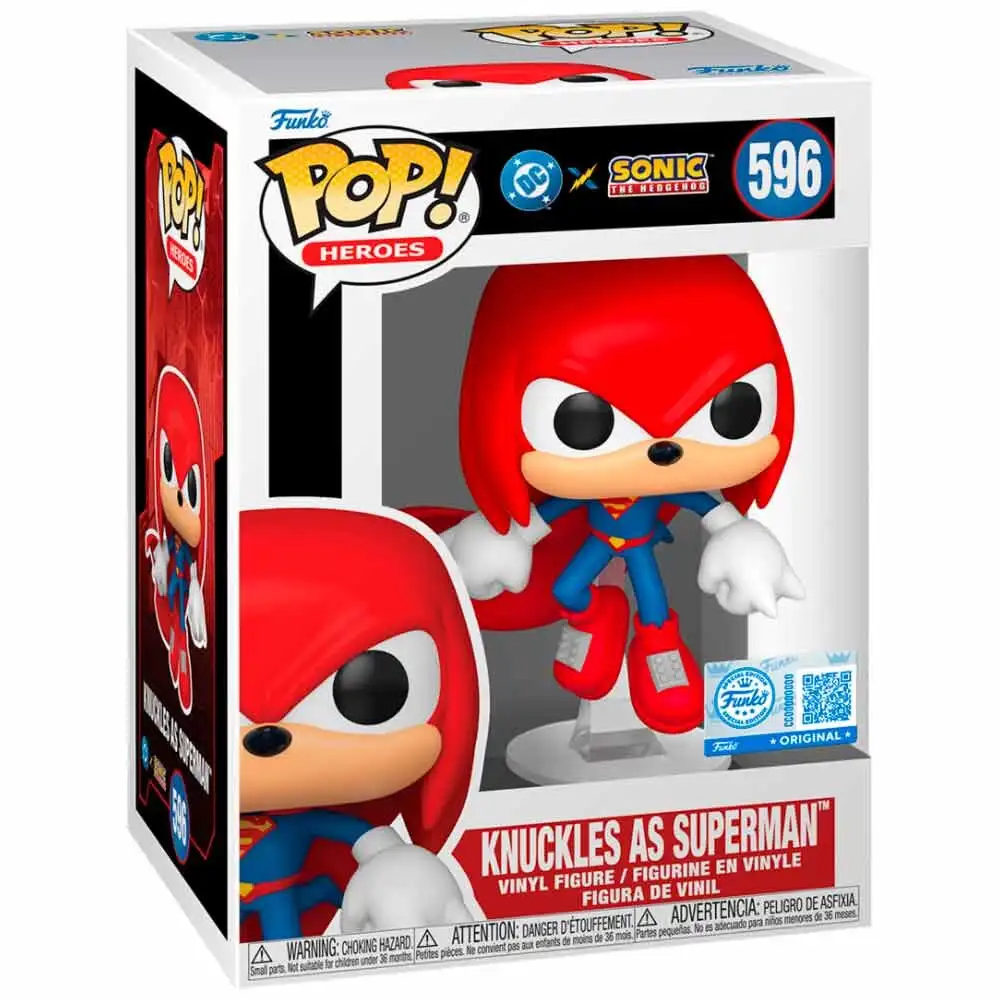 Figura POP Sonic The Hedgehog DC Comics Knuckles As Superman Exclusivo - Frikibase.com