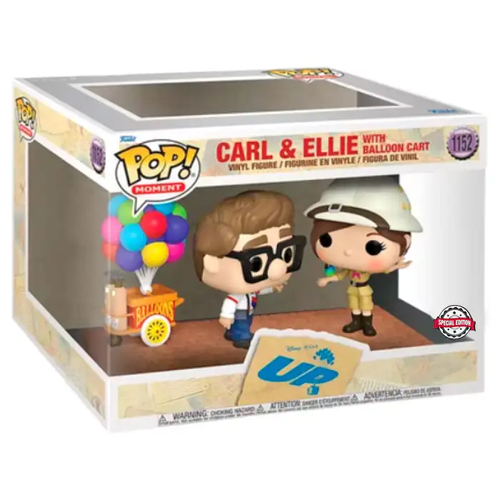 Figura POP Disney Pixar Up Carl & Ellie with Balloon Cart Exclusivo - Frikibase.com