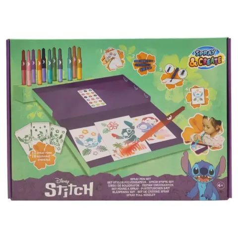 Set aerografo y plantillas Stitch Disney - Frikibase.com