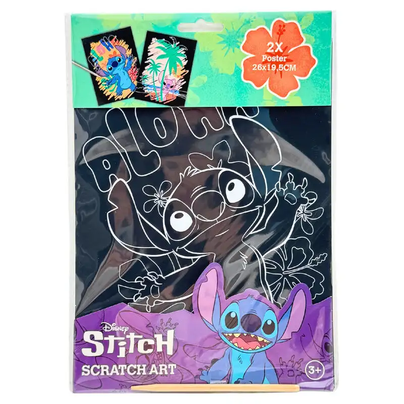 Set papeleria Scratch Art Stitch Disney - Frikibase.com