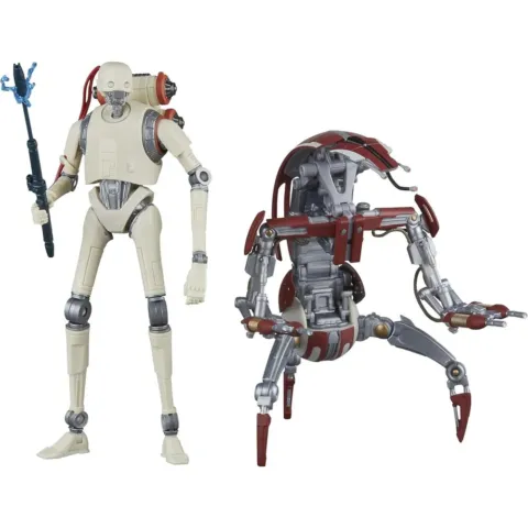 Blister 2 figuras KX Security Droid Enforcer & Droideka Survivor Star Wars Jedi 15cm - Frikibase.com