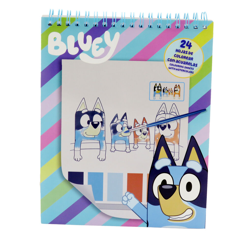 Cuaderno coloreable acuarelas Bluey - Frikibase.com