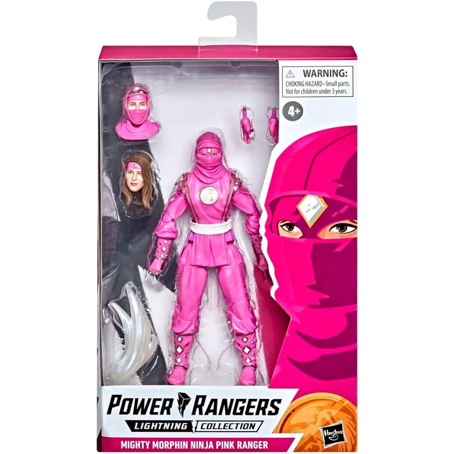 Figura Mighty Morphin Ninja Pink Ranger Lightning Collection Power Rangers 15cm - Frikibase.com